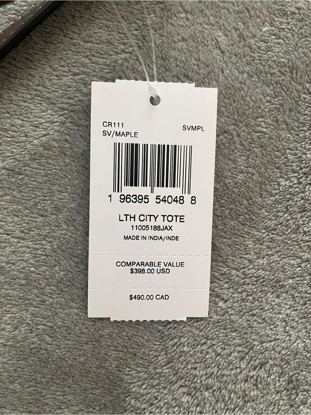 NWT Coach City Tote in Maple/Silver - Picture 4 of 8